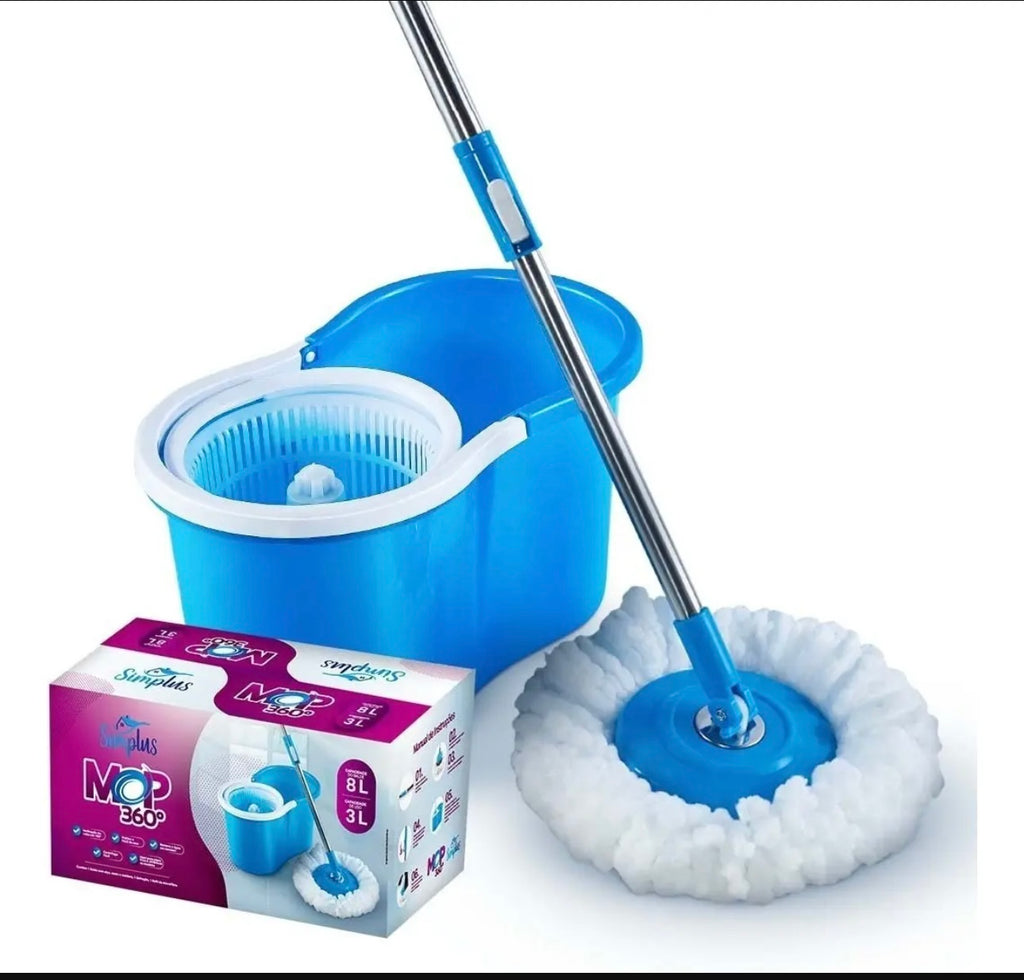 Mop Giratório 360° Graus.                   – Limpeza Rápida e Sem Esforço
