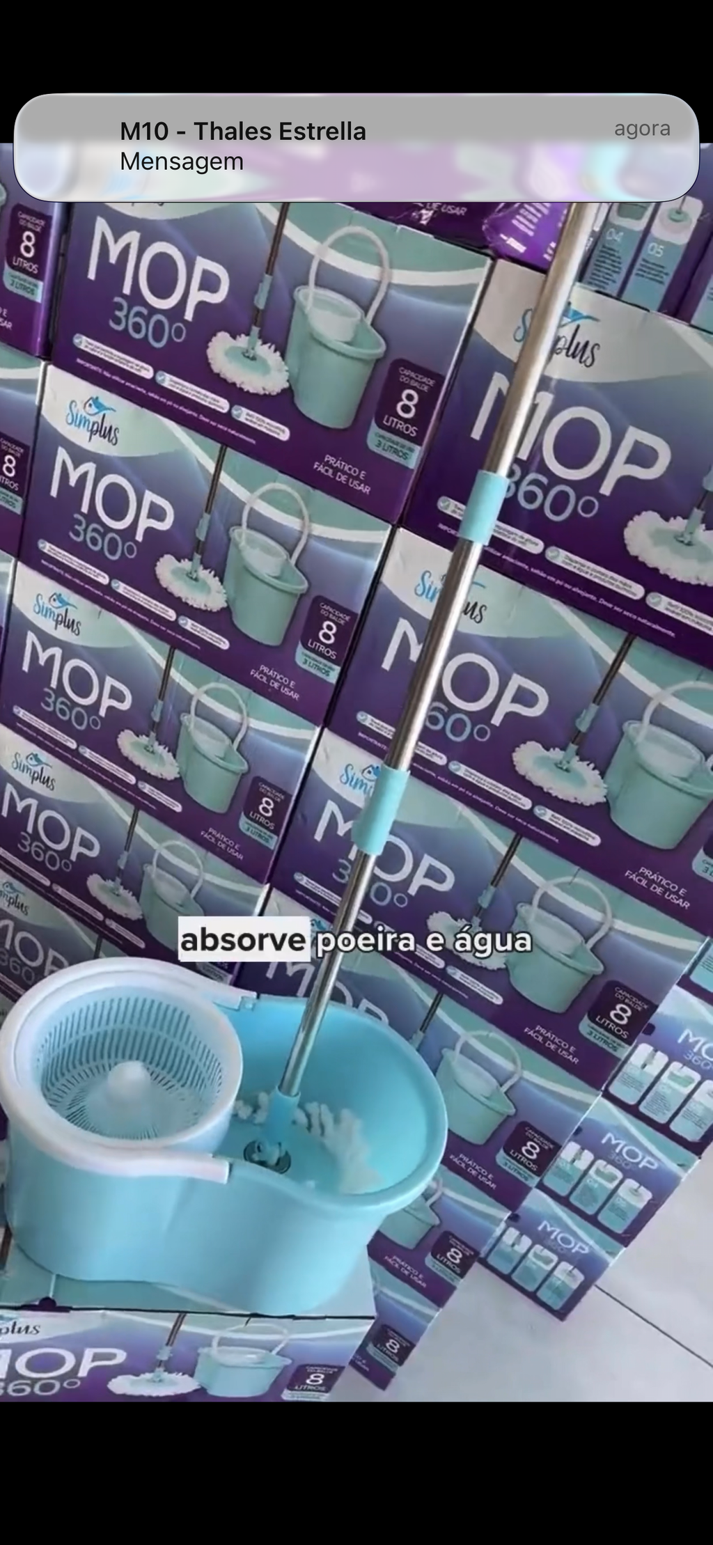 Mop Giratório 360° Graus.                   – Limpeza Rápida e Sem Esforço