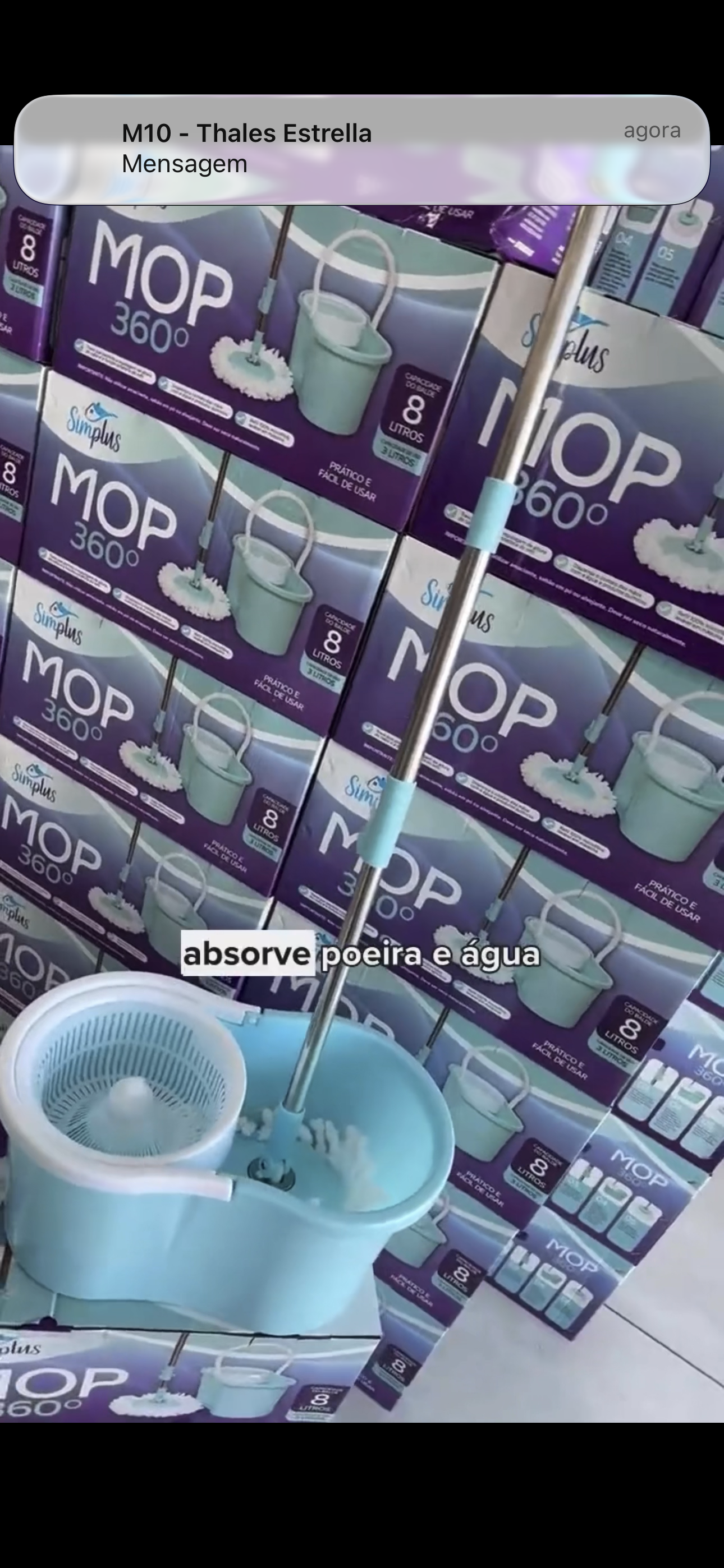 Mop Giratório 360° Graus.                   – Limpeza Rápida e Sem Esforço